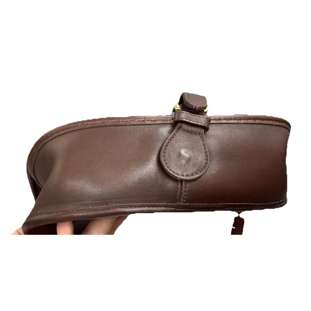 Vintage Rare Coach Dark Brown Leather Saddle Bag Classic Crossbody Bonnie Cashin - Picture 12 of 16